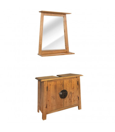 Bathroom Furniture Set Recycled Solid Recycled Pinewood