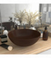 Bathroom Sink Ceramic Dark Brown Round