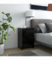 Bed Cabinet Black 40x35x62.5 cm Engineered Wood