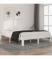 Bed Frame White Solid Wood Pine 140x200 cm