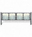 Black Double Door Fence Gate 300 x 125 cm