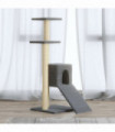 Cat Tree with Sisal Scratching Posts Light Grey 92 cm