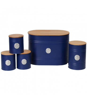 5 Piece Kitchen Canister Set - Scandi Navy
