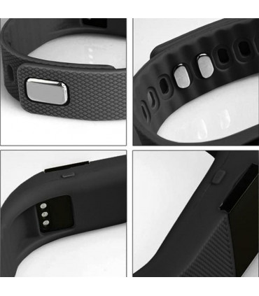 Aquarius OLED Display Smart Bluetooth Fitness Wristband Activity Tracker, Black