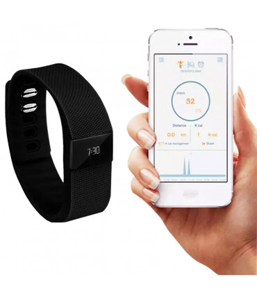 Aquarius OLED Display Smart Bluetooth Fitness Wristband Activity Tracker, Black