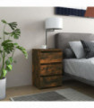 Bed Cabinets 2 pcs Smoked Oak 40x35x62.5 cm Engineered Wood