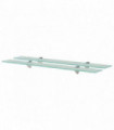 vidaXL Floating Shelves 2 pcs Glass 80x20 cm 8 mm