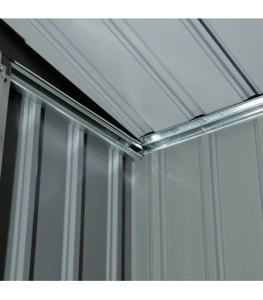 Garden Shed Storage Unit w/Locking Door Floor Foundation Vent Brown