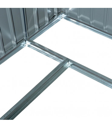 Garden Shed Storage Unit w/Locking Door Floor Foundation Vent Brown