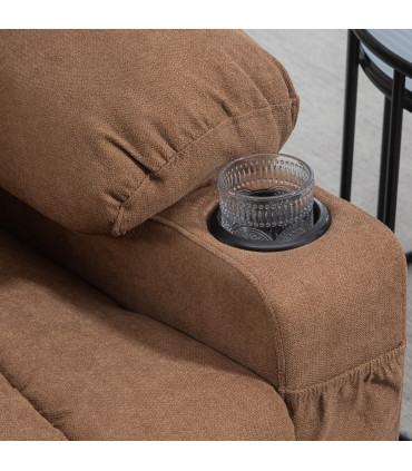 HOMCOM Riser and Recliner Chair w/ Remote, Lift Chair for Elderly, Brown