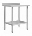 Kitchen Work Table with Backsplash 80x60x93 cm Stainless Steel