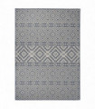 Outdoor Flatweave Rug 120x170 cm Blue Stripes