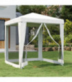 Party Tent with 4 Mesh Sidewalls 2x2 m White