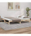 Pull-out Day Bed 2x(80x200) cm Solid Wood Pine