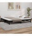 Pull-out Day Bed Black 2x(100x200) cm Solid Wood Pine