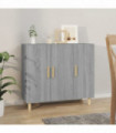 Sideboard Grey Sonoma 90x34x80 cm Engineered Wood