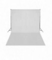 Telescopic Background Support System + White Backdrop 3 x 5 m