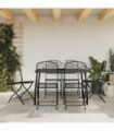 vidaXL 7 Piece Garden Dining Set Anthracite Metal Mesh