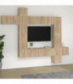 vidaXL 9 Piece TV Cabinet Set Sonoma Oak Engineered Wood