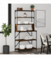 vidaXL Baker's Rack 6-Tier Smoked Oak 90x40x180 cm Engineered Wood