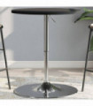 vidaXL Bar Table Black 60x60x90 cm Engineered Wood and Chromed Steel