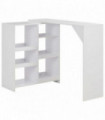 vidaXL Bar Table with Moveable Shelf White 138x39x110 cm