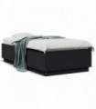 vidaXL Bed Frame Black 90x190 cm Single Engineered Wood