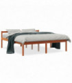vidaXL Bed Frame Wax Brown 160x200 cm Solid Wood Pine