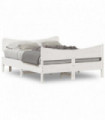 vidaXL Bed Frame with Headboard White 160x200 cm Solid Wood Pine
