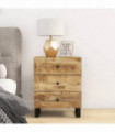 vidaXL Bedside Cabinet 50x33x62 cm Solid Wood Mango&Engineered Wood