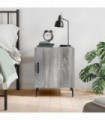 vidaXL Bedside Cabinet Grey Sonoma 40x40x50 cm Engineered Wood