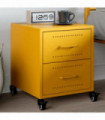 vidaXL Bedside Cabinet Mustard Yellow 36x39x43.5 cm Steel