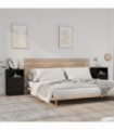 vidaXL Bedside Cabinets 2 pcs Black Engineered Wood