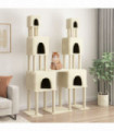 vidaXL Cat Tree with Sisal Scratching Posts Cream 199 cm