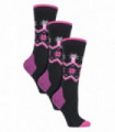 3 PACK LADIES HEAT HOLDERS ULTRA LITE SKI SOCKS (4-8 / Black Fairisle)