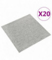 Carpet Floor Tiles 20 pcs 5 m² 50x50 cm Light Grey