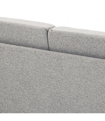 Sofa Linen Light Grey 141L x 70W x 78H cm Double Seat Loveseat Couch Armrests