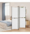 vidaXL 3-Panel Room Divider White 150x180 cm Fabric