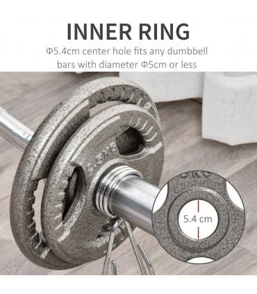 2" Olympic Weight Plates Sets for StrengthTraining w/ Weight 2 x 5kg, 2 x 2.5kg