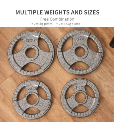 2" Olympic Weight Plates Sets for StrengthTraining w/ Weight 2 x 5kg, 2 x 2.5kg