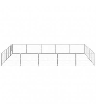 Dog Kennel Silver 25 m² Steel