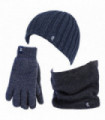 Heat Holders - Mens Set - Hat / Gloves / Neckwarmer (S/M / Navy)