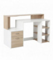 Multi-Storage & Workstation Desk Table Storage Shelves Home Office Oak HOMCOM