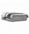 vidaXL Bed Frame Concrete Grey 140x200 cm Engineered Wood