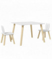 AIYAPLAY 3 Pieces Toddler Table and Chair Set for Nursery, Playroom, Classroom
