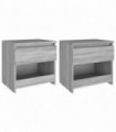 Bedside Cabinets 2 pcs Grey Sonoma 40x30x39 cm Engineered Wood
