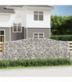 vidaXL Arched Gabion Baskets 5 pcs 400x30x140/160 cm Galvanised Iron