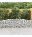 vidaXL Arched Gabion Baskets 5 pcs 400x30x60/80 cm Galvanised Iron