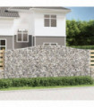 vidaXL Arched Gabion Basket 400x30x160/180 cm Galvanised Iron