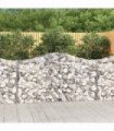 vidaXL Arched Gabion Baskets 6 pcs 200x50x100/120 cm Galvanised Iron